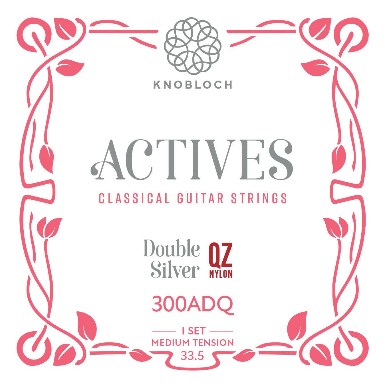 Knobloch 300ADQ - Actives - Double Silver QZ Nylon - Medium Tension - Classical Guitar Strings