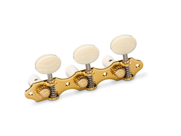 Schaller GrandTune Hauser Tuning Machines - Gold / White / White