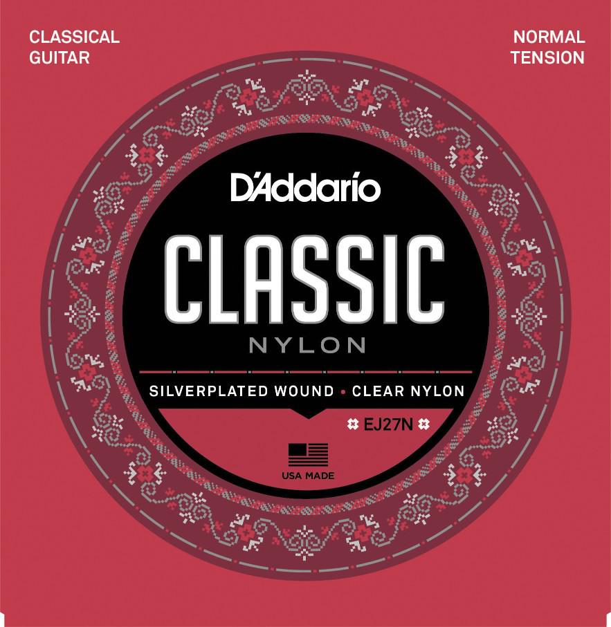 D'Addario<br> EJ27N Classic Clear Nylon<br> Normal Tension<br> Classical Guitar Strings