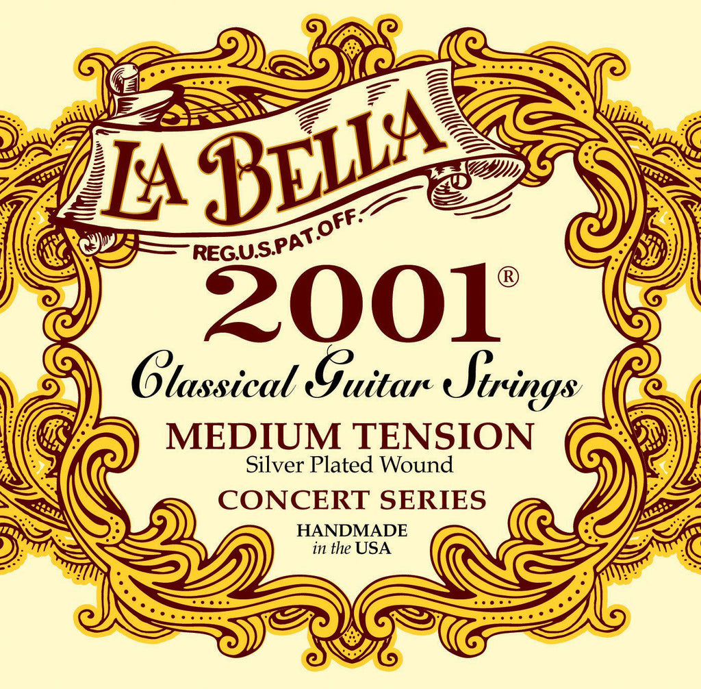 La Bella<br> 2001 Classical<br> Medium Tension<br> Classical Guitar Strings